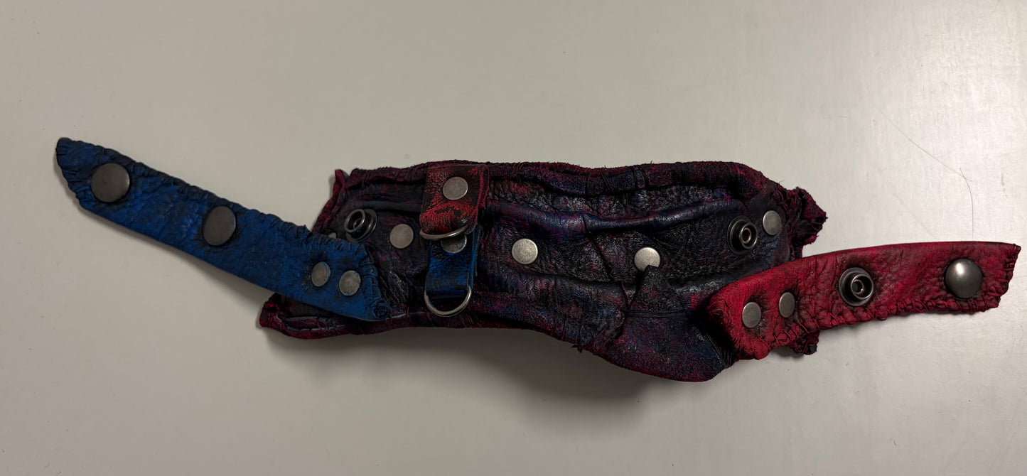 *COMING SOON* NEON NIGHT SHIFT - Leather Cuff in Pink + Blue